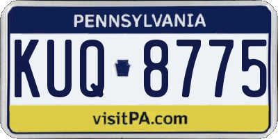 PA license plate KUQ8775