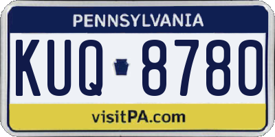 PA license plate KUQ8780