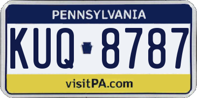PA license plate KUQ8787