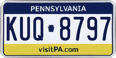 PA license plate KUQ8797