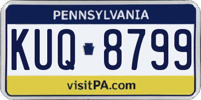 PA license plate KUQ8799