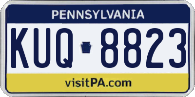 PA license plate KUQ8823