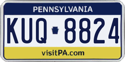 PA license plate KUQ8824