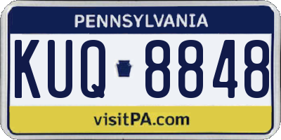 PA license plate KUQ8848