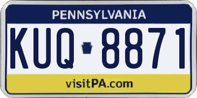 PA license plate KUQ8871