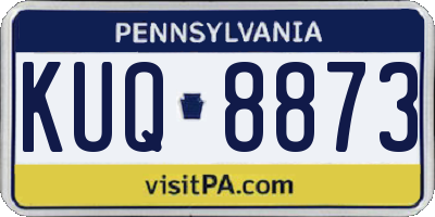 PA license plate KUQ8873