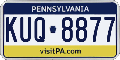 PA license plate KUQ8877