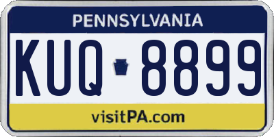 PA license plate KUQ8899
