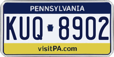 PA license plate KUQ8902