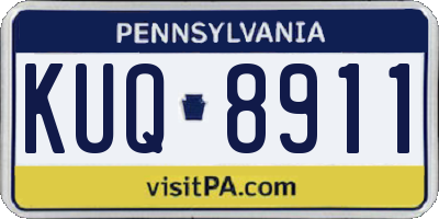 PA license plate KUQ8911