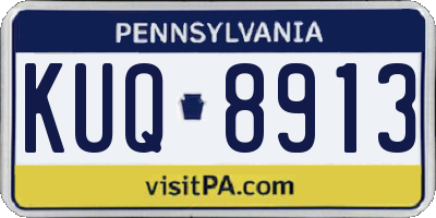 PA license plate KUQ8913