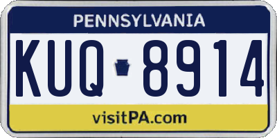 PA license plate KUQ8914
