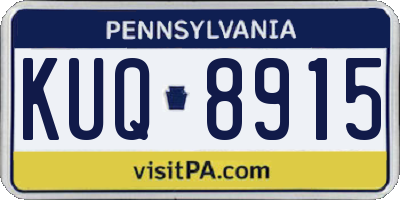 PA license plate KUQ8915