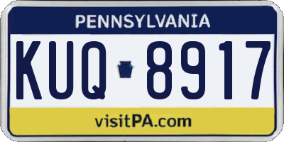 PA license plate KUQ8917