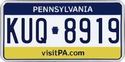 PA license plate KUQ8919