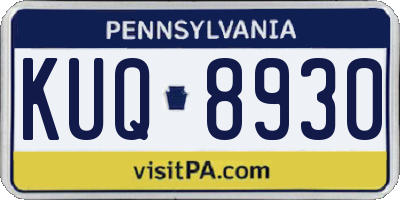 PA license plate KUQ8930