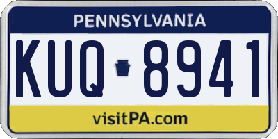 PA license plate KUQ8941