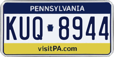 PA license plate KUQ8944