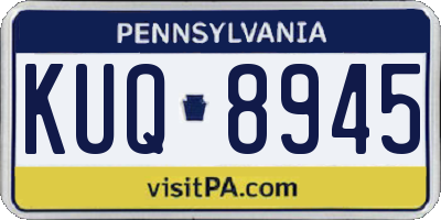 PA license plate KUQ8945