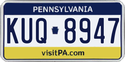 PA license plate KUQ8947