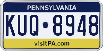 PA license plate KUQ8948