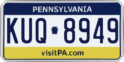 PA license plate KUQ8949