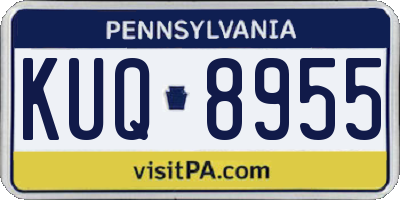 PA license plate KUQ8955