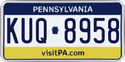 PA license plate KUQ8958