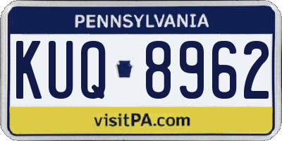 PA license plate KUQ8962