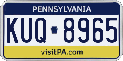 PA license plate KUQ8965
