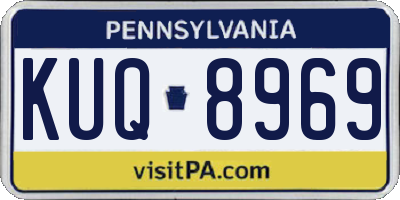 PA license plate KUQ8969