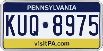 PA license plate KUQ8975