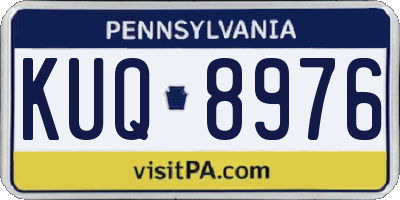 PA license plate KUQ8976