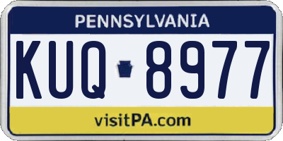 PA license plate KUQ8977