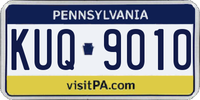 PA license plate KUQ9010