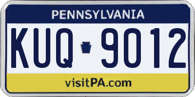 PA license plate KUQ9012