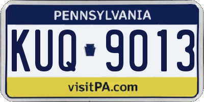 PA license plate KUQ9013