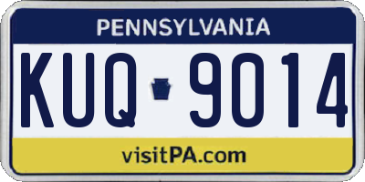 PA license plate KUQ9014