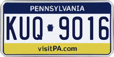 PA license plate KUQ9016