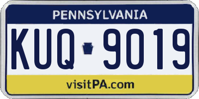 PA license plate KUQ9019