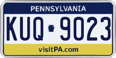 PA license plate KUQ9023