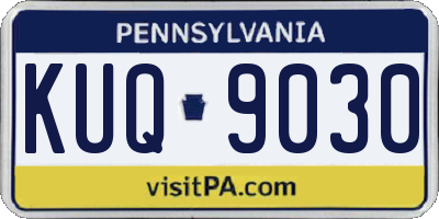 PA license plate KUQ9030