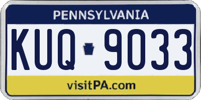 PA license plate KUQ9033
