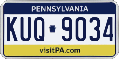 PA license plate KUQ9034