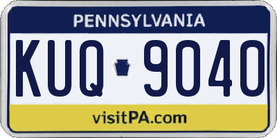 PA license plate KUQ9040