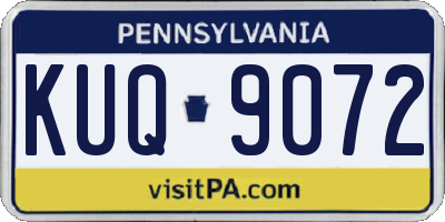 PA license plate KUQ9072