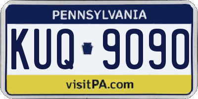 PA license plate KUQ9090