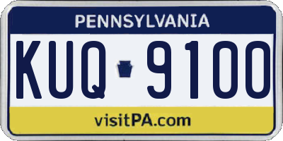 PA license plate KUQ9100