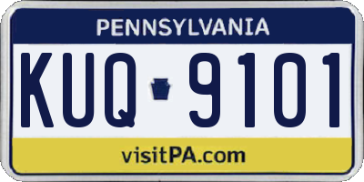 PA license plate KUQ9101