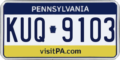 PA license plate KUQ9103